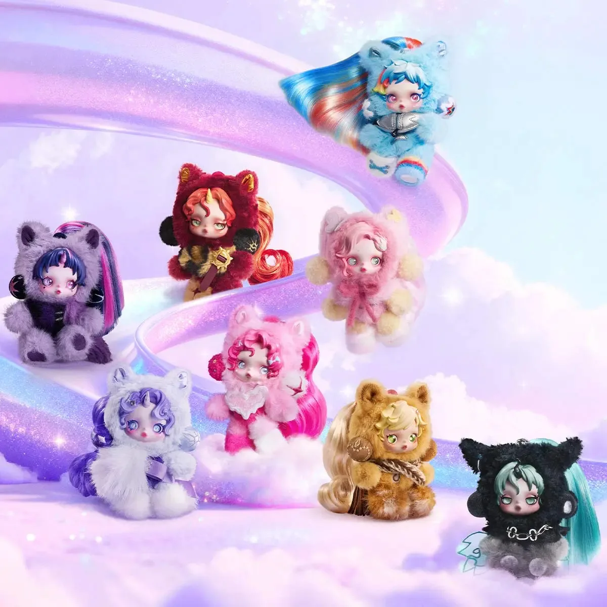 SKULLPANDA x My Little Pony Serie Plyds Dukke Vedhæng Blind Box af POP MART