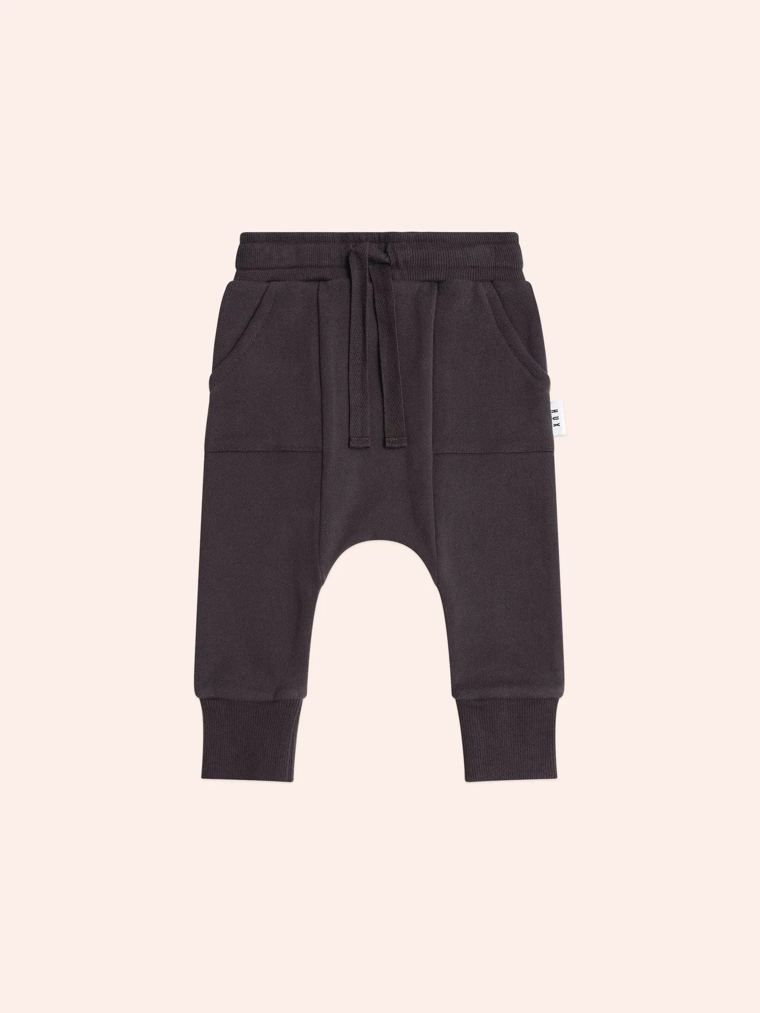 ポケット付き ルーズトラックパンツ ブラック
