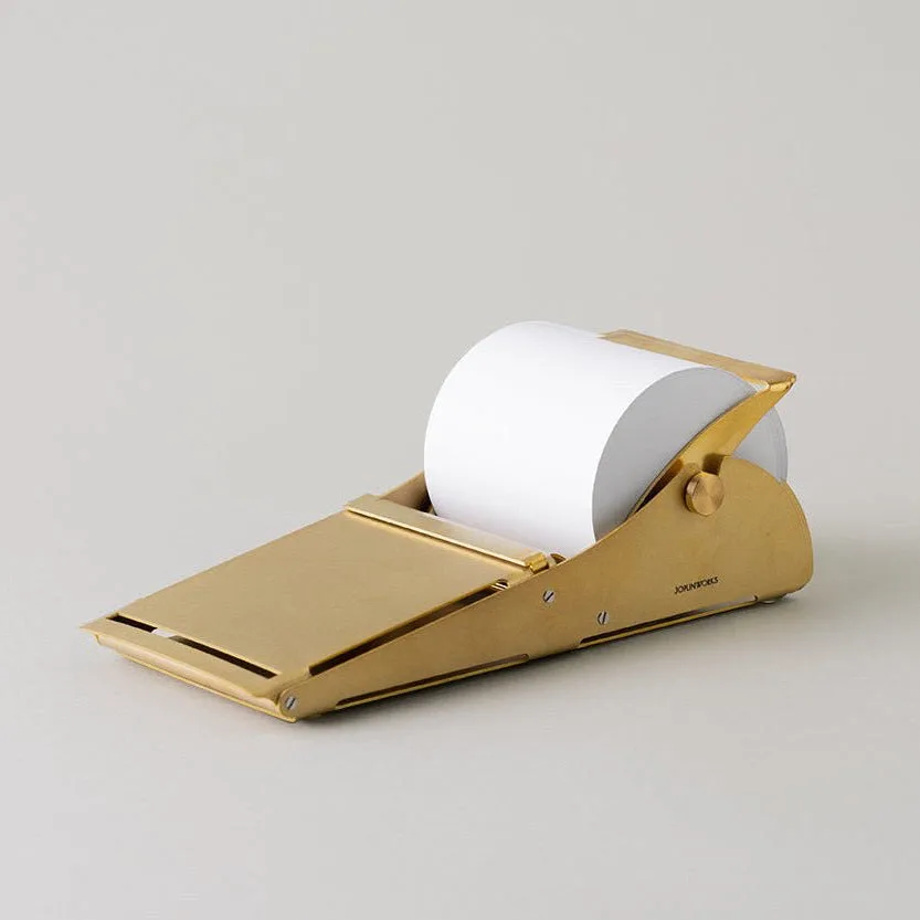 Desktop Roll Note Pad: Brass