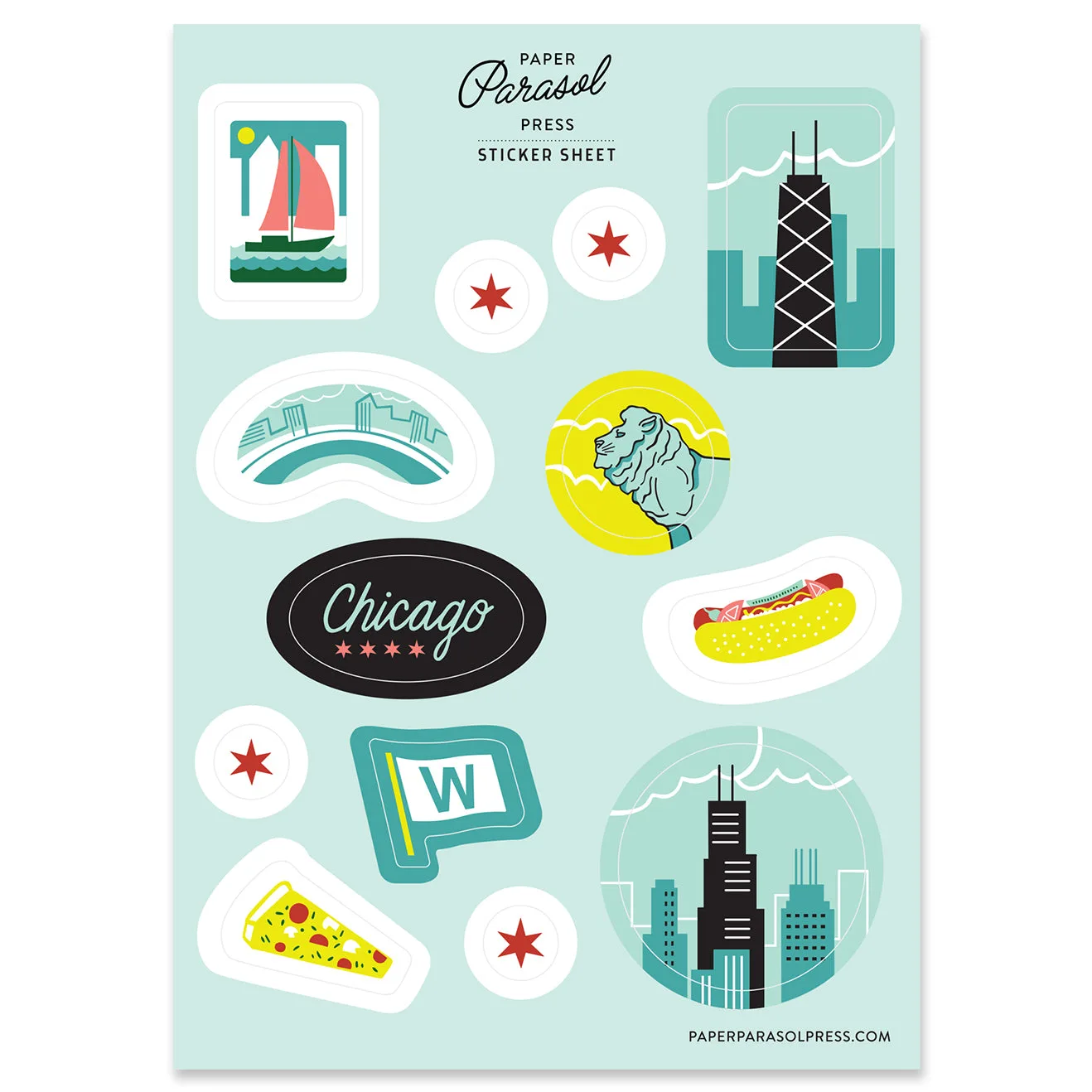 Foglio di Adesivi Chicago
