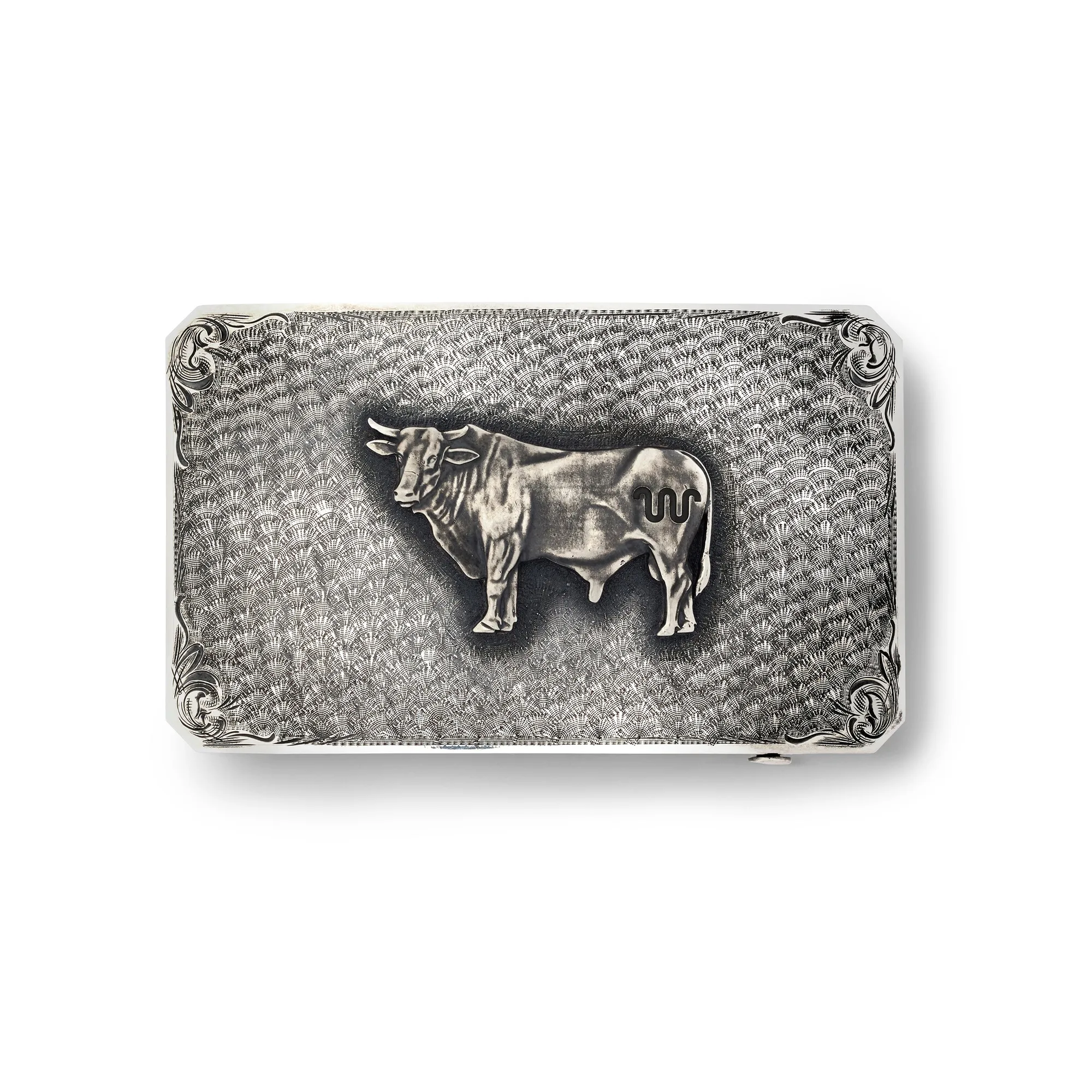 King Ranch X Clint Orms Bull Belt Buckle