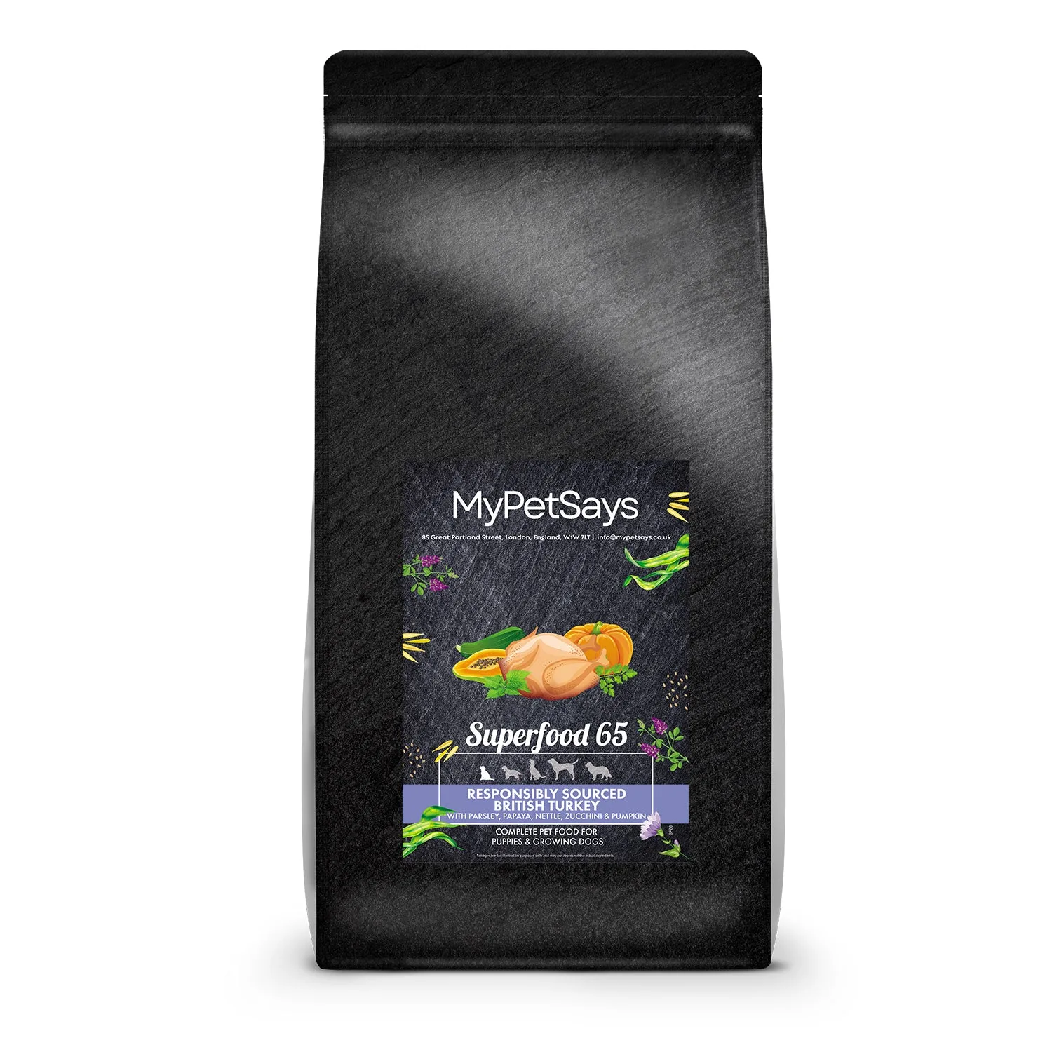 Superfood 65 Puppy Food - Responsibly Sourced British Turkey & Pork