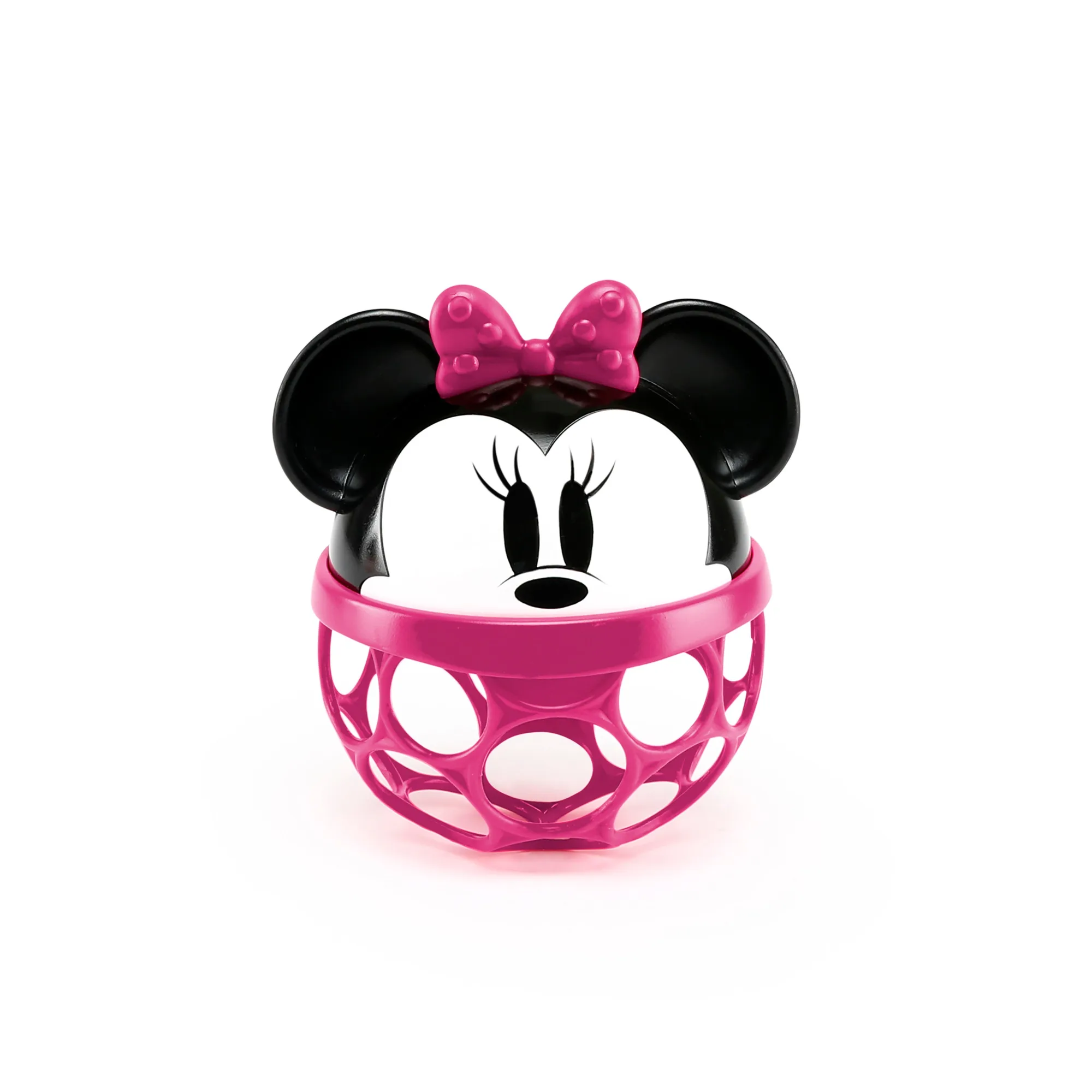 Disney Baby Minnie Mouse Oball Easy Grasp Rattle Along Buddy BPA-Free Infant Toy in Pink