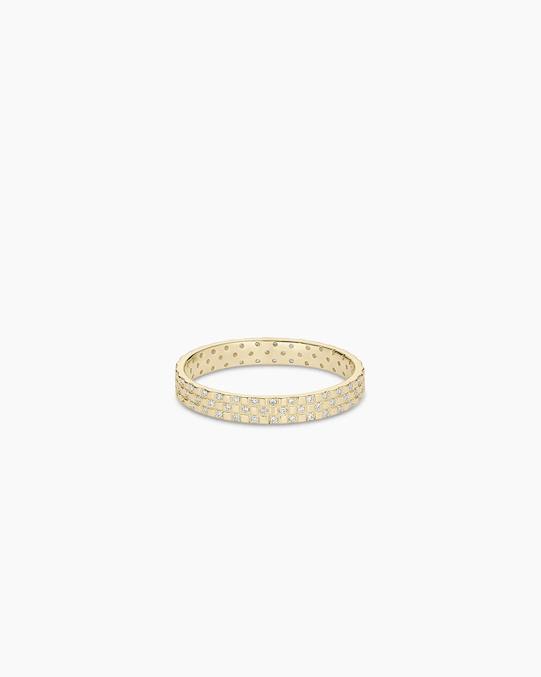 So kombinierst du den 14K Diamond Checkered Ring