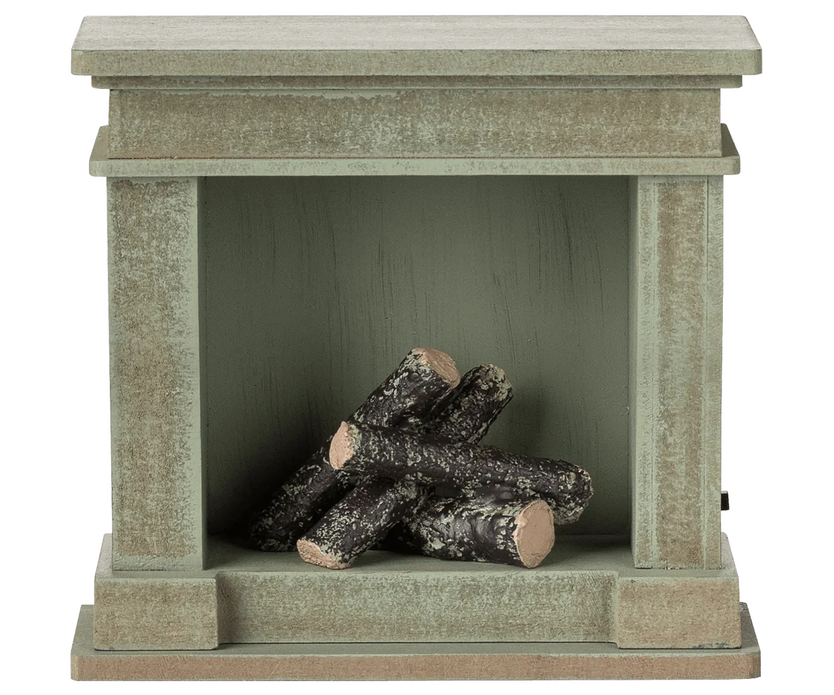 Fireplace, Miniature - Dusty green