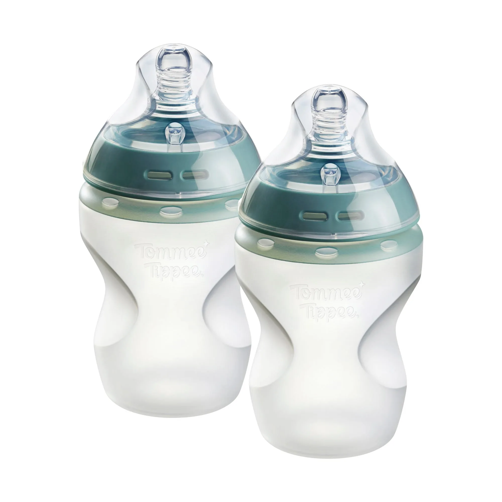 Natural Start Silicone Baby Bottles, 260ml - 2 Count