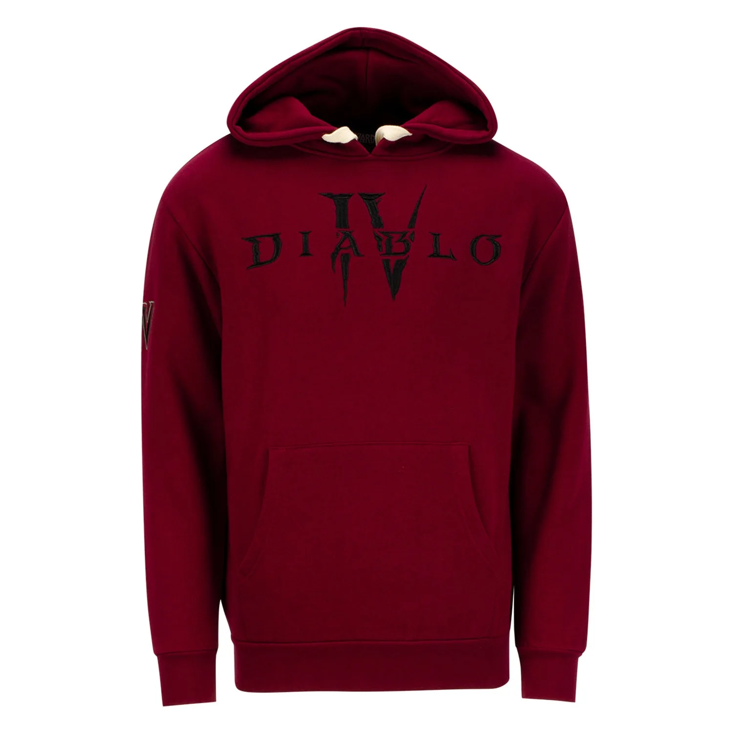 Diablo IV Heavy Weight Patch Burgundy Pullover Hoodie