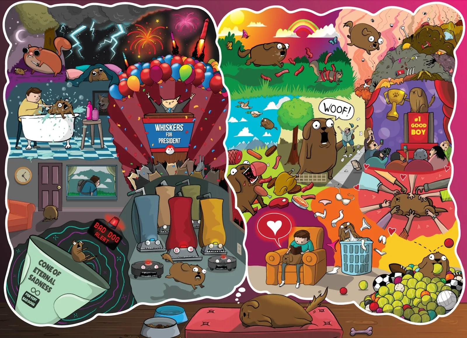 I Sogni e gli Incubi di un Cane (Puzzle da 500 Pezzi)