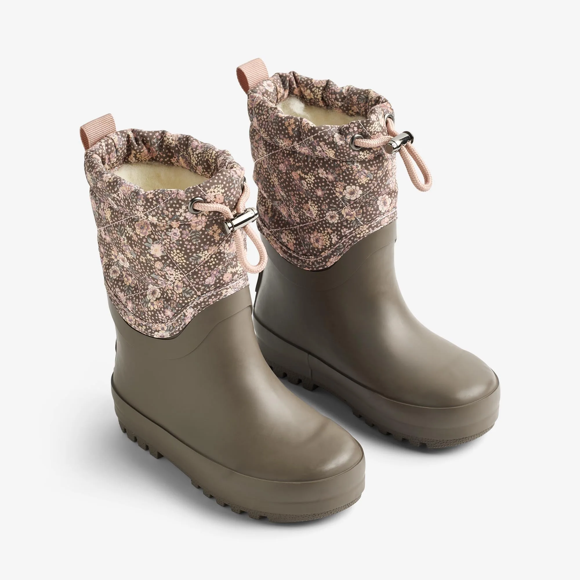 Bota de nieve térmica Drizzle - flores de nieve madera seca