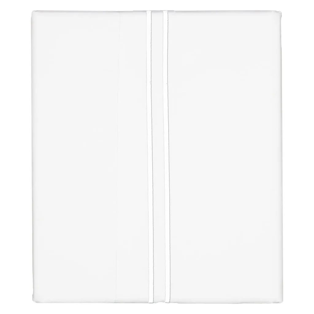 White Lines Embroidered Flat Sheet