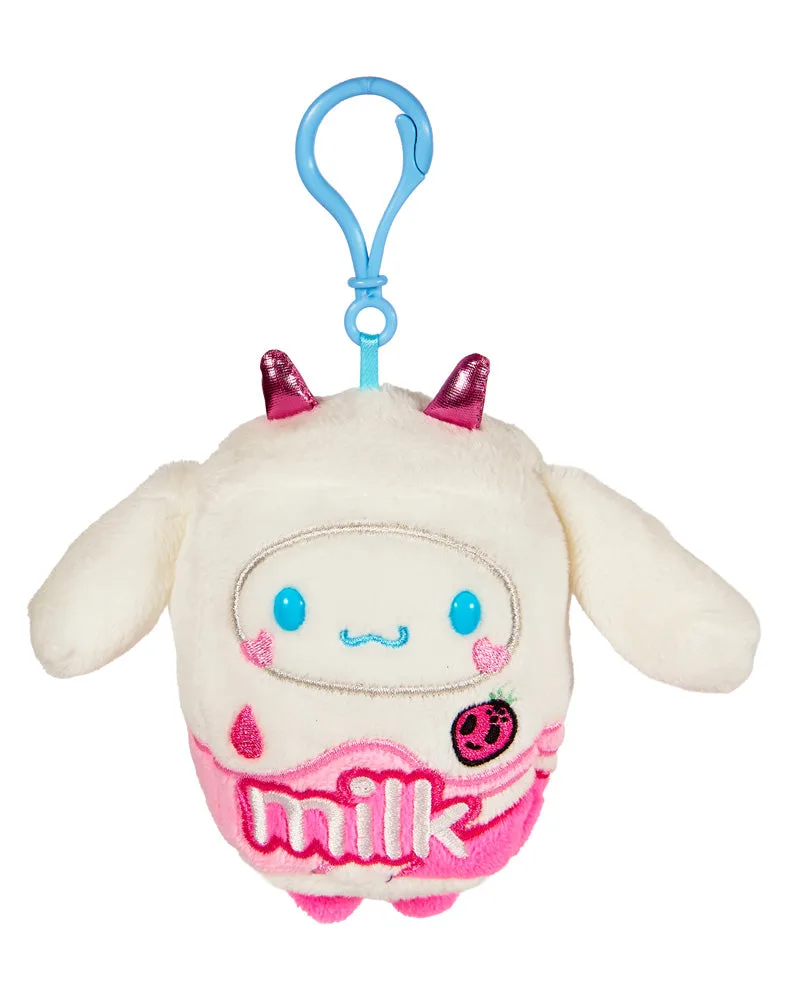 tokidoki x Cinnamoroll llavero de peluche de leche de fresa