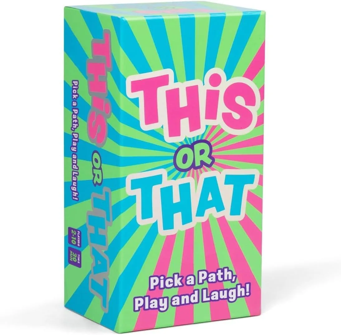 Juego de fiesta This or That – Juego de cartas familiar con opciones fáciles de esto o aquello | Divertido juego de adivinanzas para niños, adolescentes y adultos donde los jugador