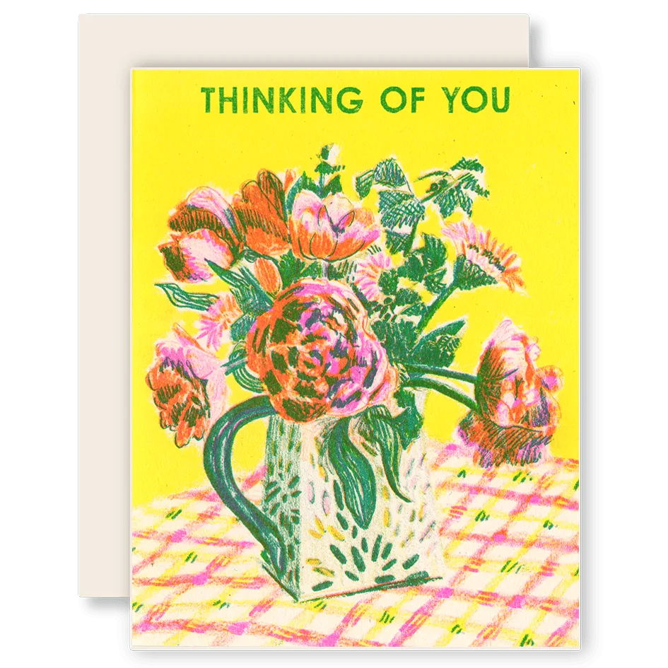 Thinking of You (Gingham) Everyday Risograph Card