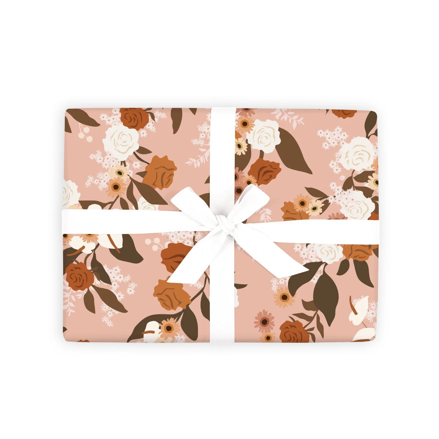 Dusty Rose Garden Sábana Plana de Envoltorio - Pack de 12
