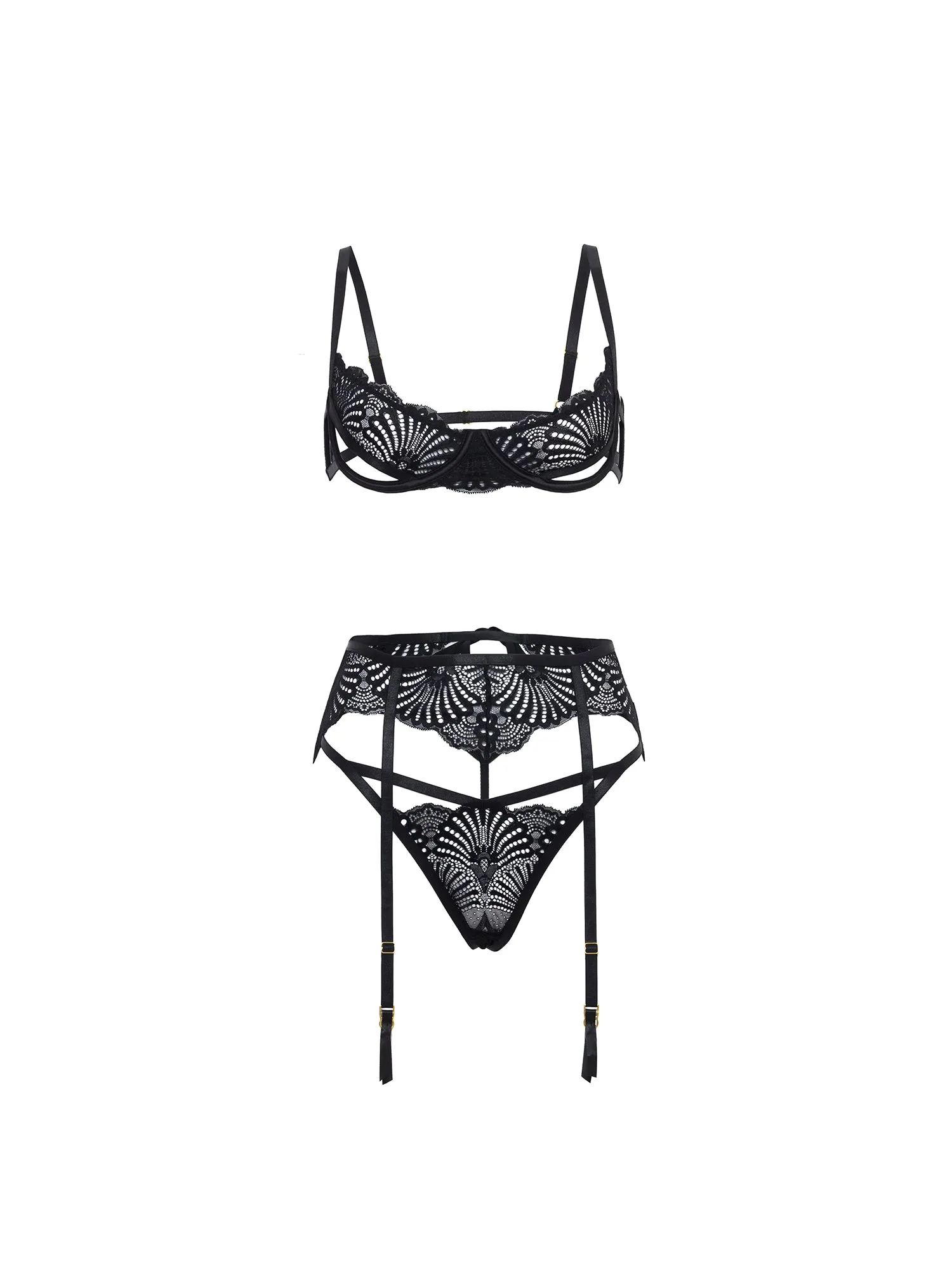Set Reggiseno 3 Pezzi Hazel Peek-A-Boo