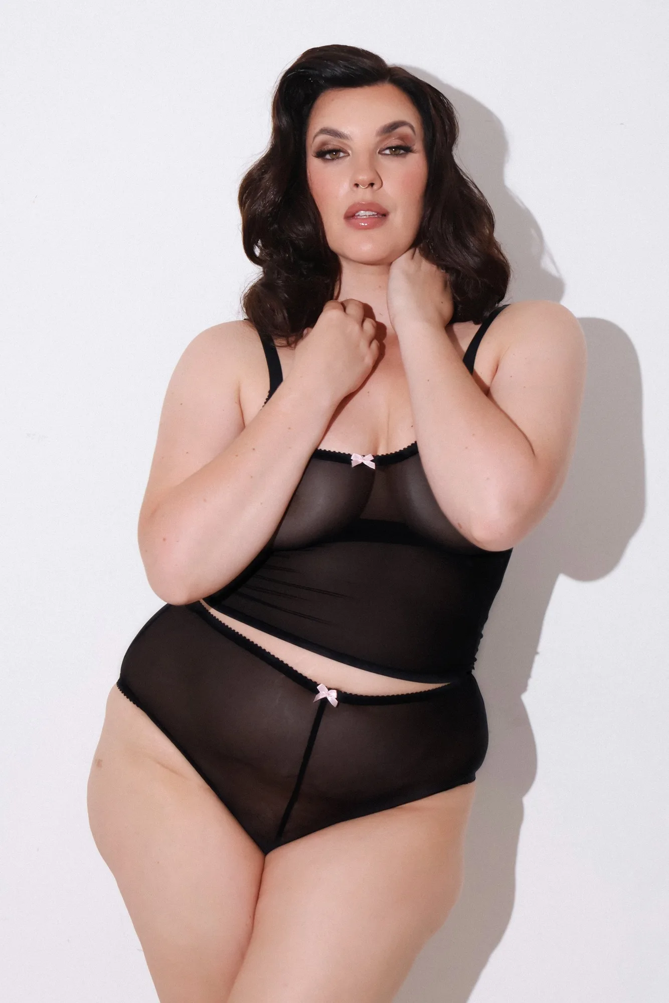 Kim Singlet Black Mesh