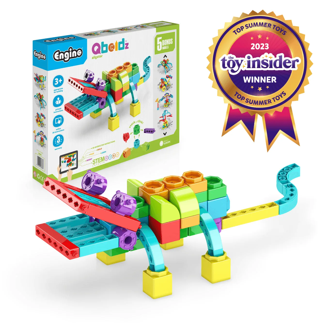 Engino QBOIDZ Alligator: 5 STEM Models for Ages 3+