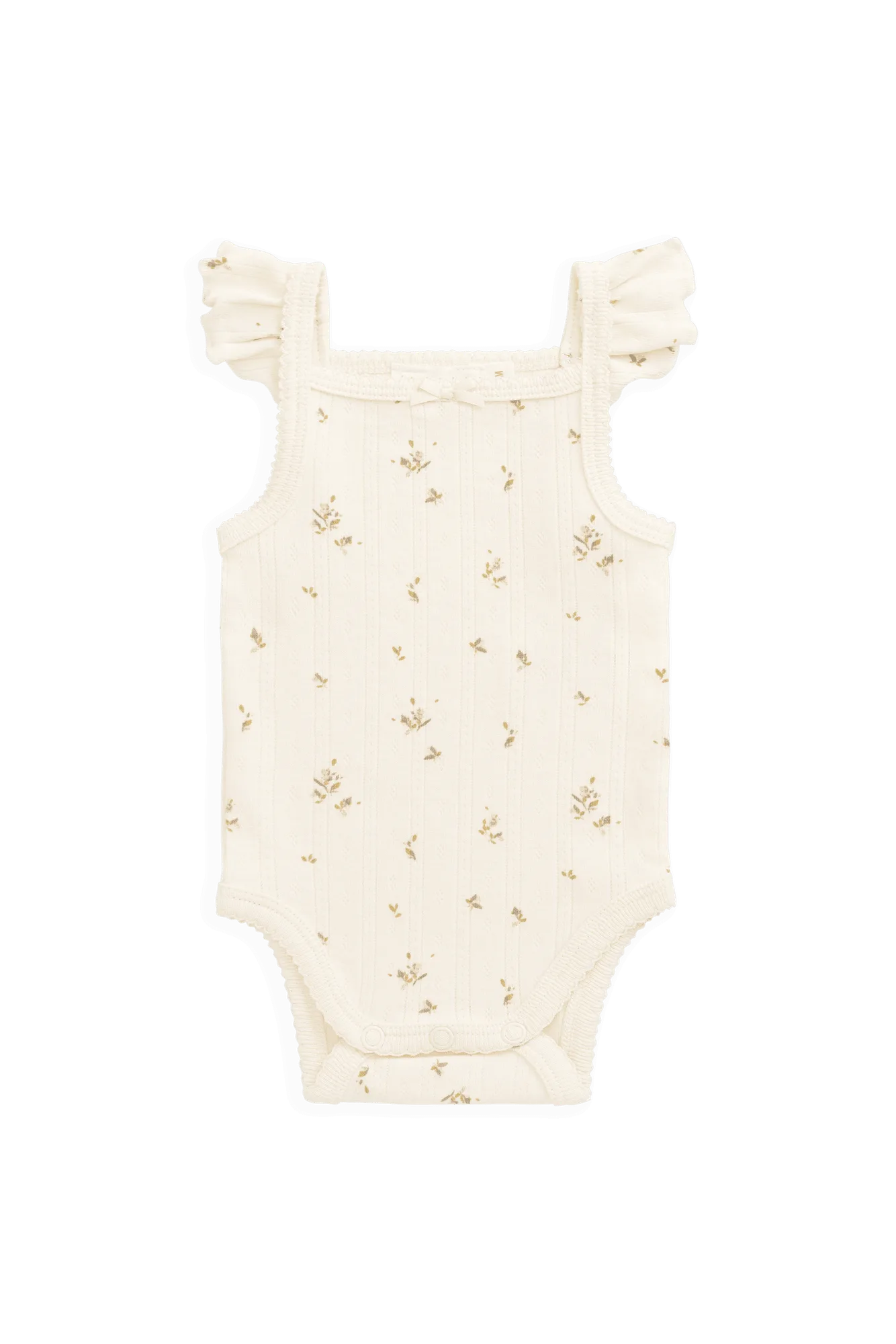 Organic Cotton Pointelle Zoella Bodysuit - Dina Antique