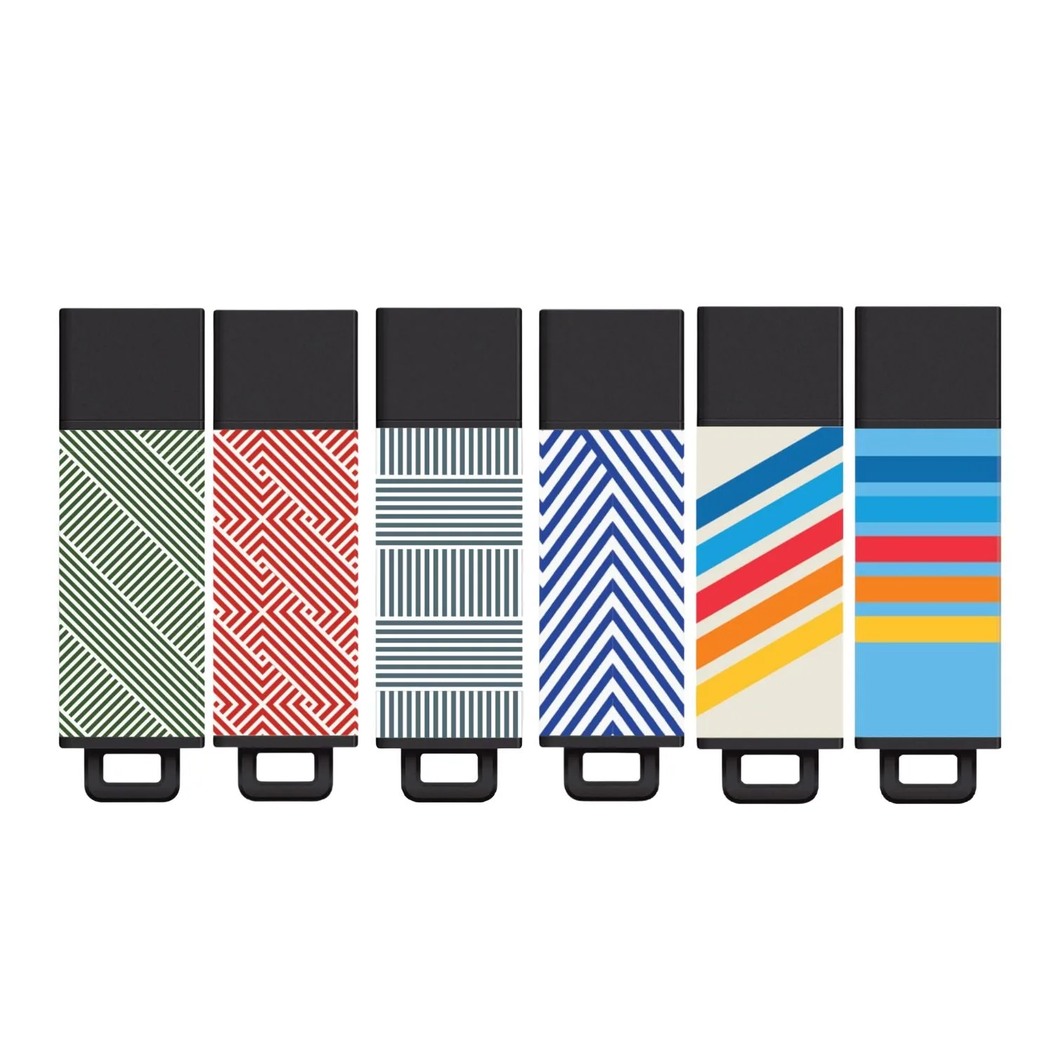 USB Flash Drive, Pro2 Prints, Blue Stripes