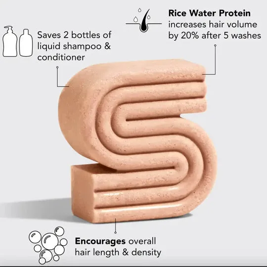 Barres de shampoing et après-shampoing fortifiants à la protéine d'eau de riz – Paradise Beauty Company