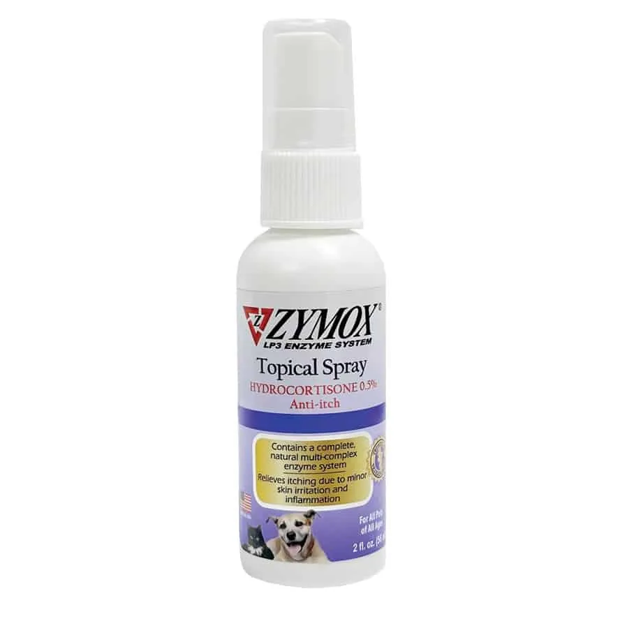 Zymox Topical Spray with Hydrocortisone 0.5% Anti-Itch 2oz