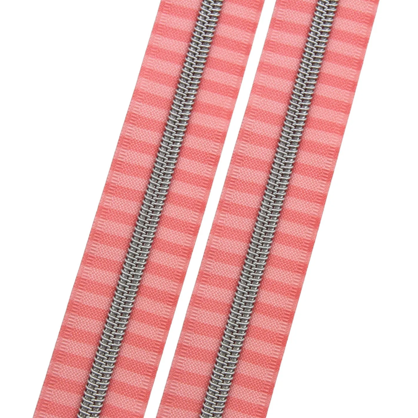 Just Peachy - #5 Silbernes Nylon-Spiralreißverschlussband