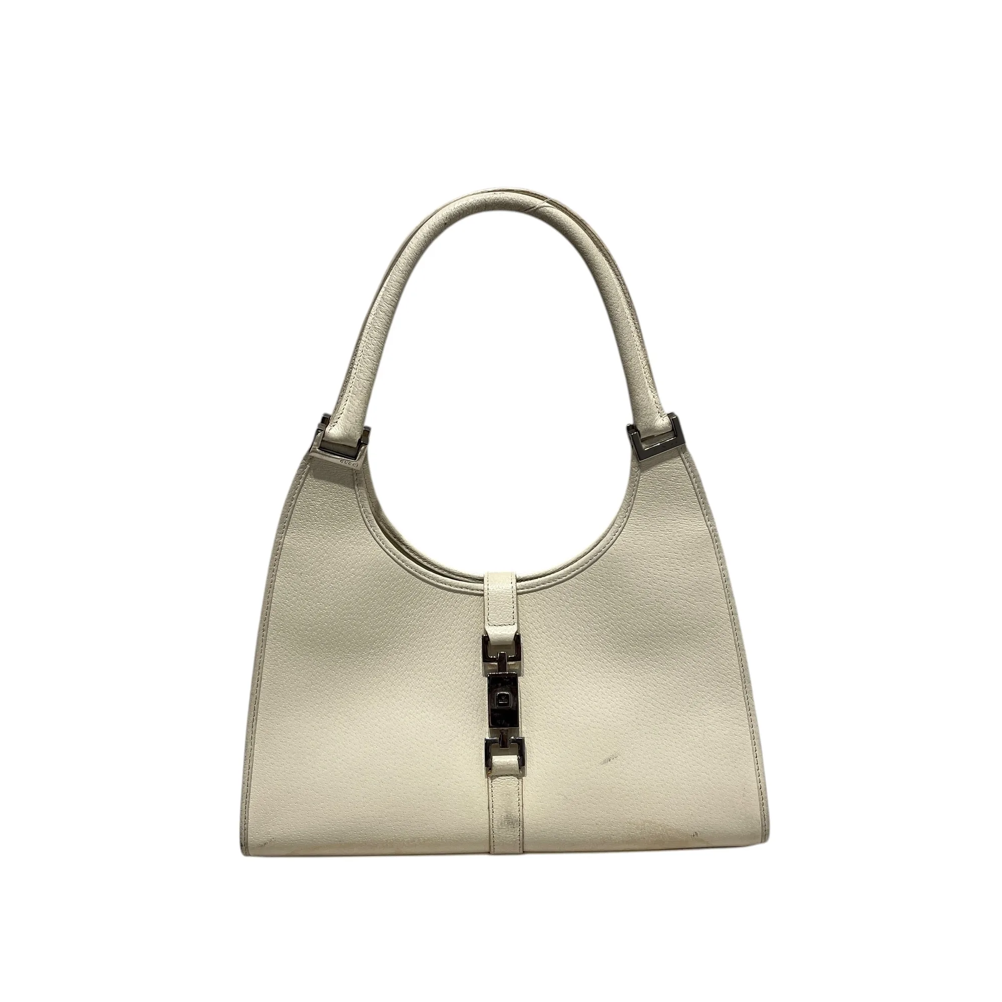 GUCCI/Hand Bag/Leather/WHT/jackie vintage