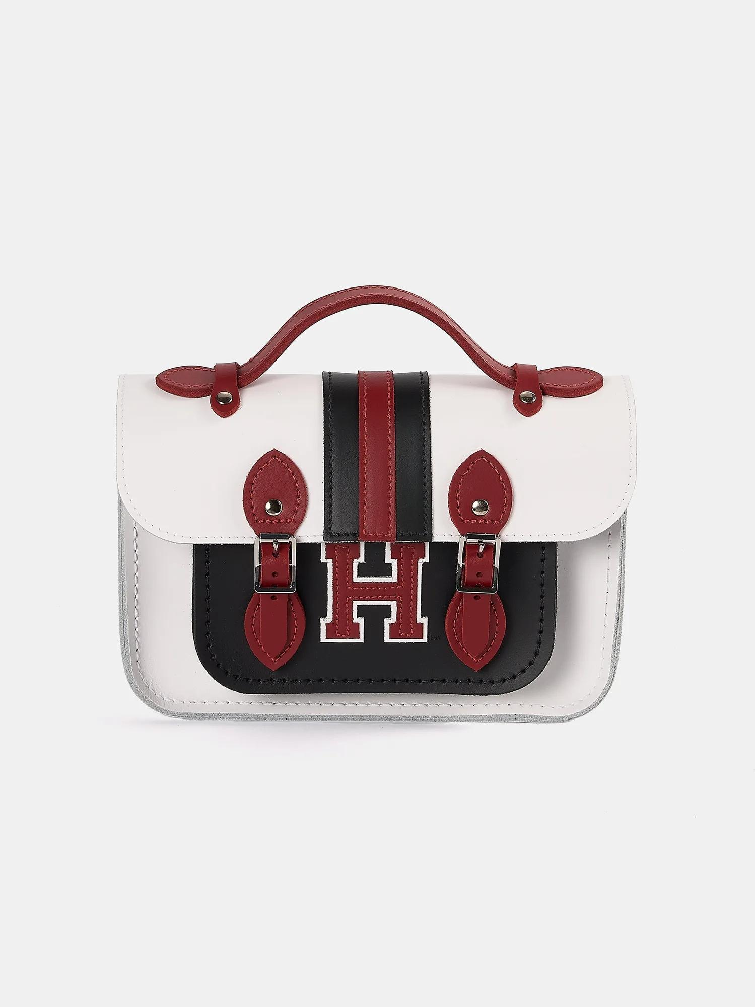 The Mini - أبيض مع خط Harvard