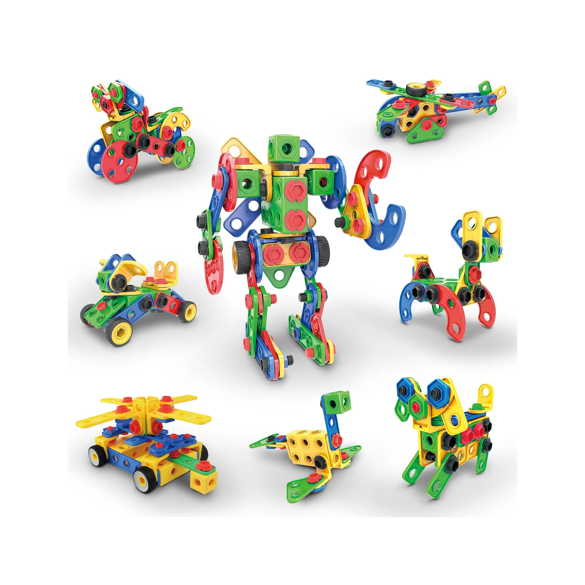 PicassoTiles 152件工程組附電鑽:內容物一覽