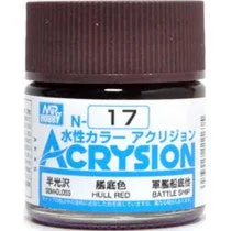 طلاء Acrysion N17 Hull Red: لمعان شبه لامع لنماذج السفن