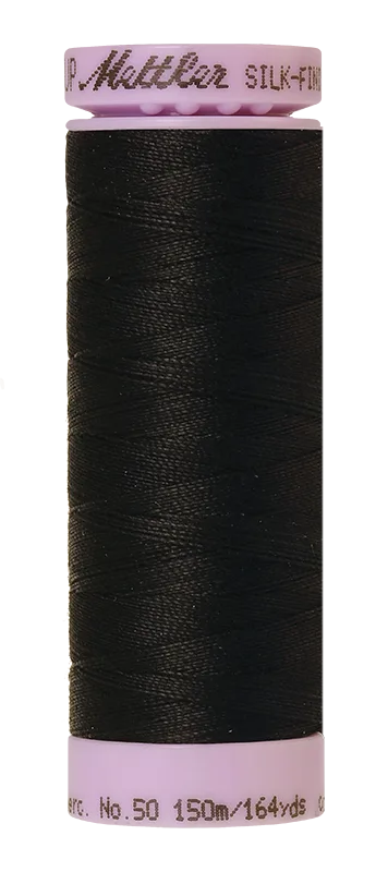 خيط قطني Mettler Silk-Finish 50wt 150M – أسود