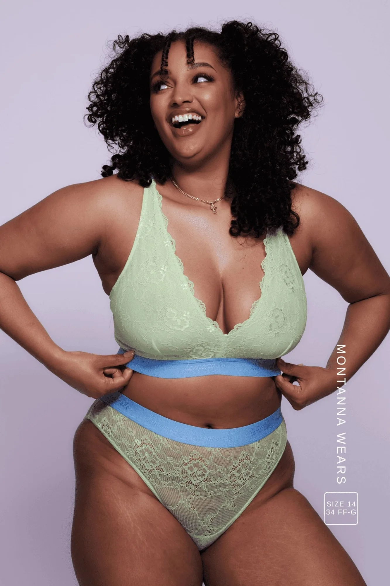 Signature Lace Slip - Pastelgroen