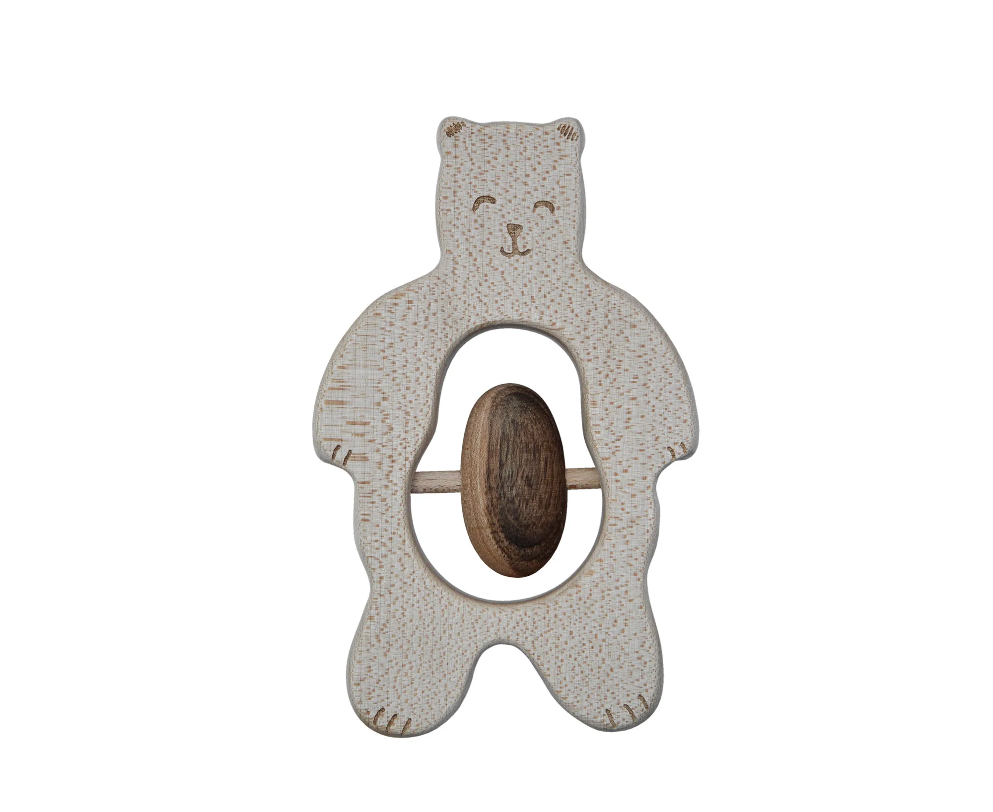 rattle-teether - smily bear