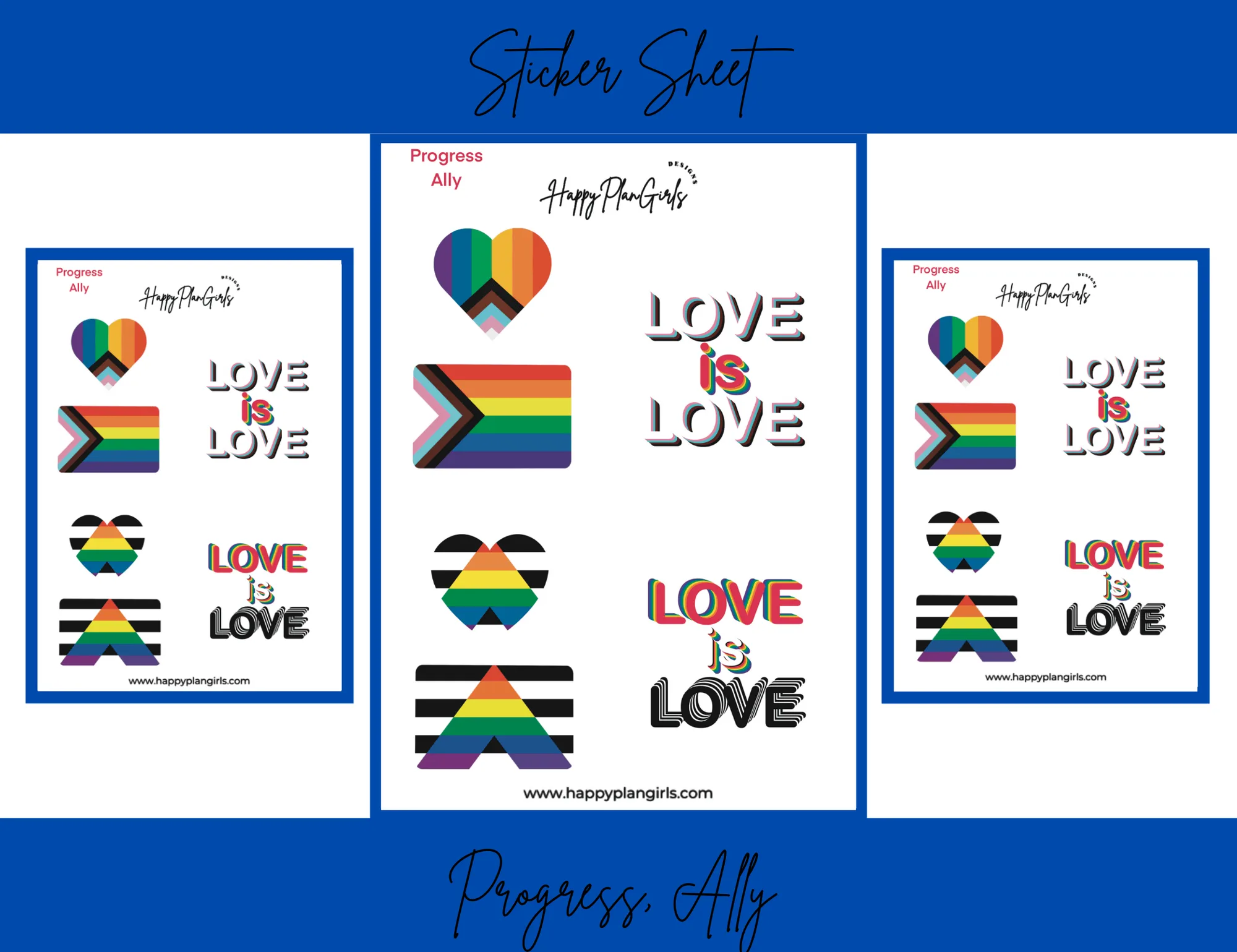 Progress and Ally Sticker Sheet: Anleitung für Pride-Deko