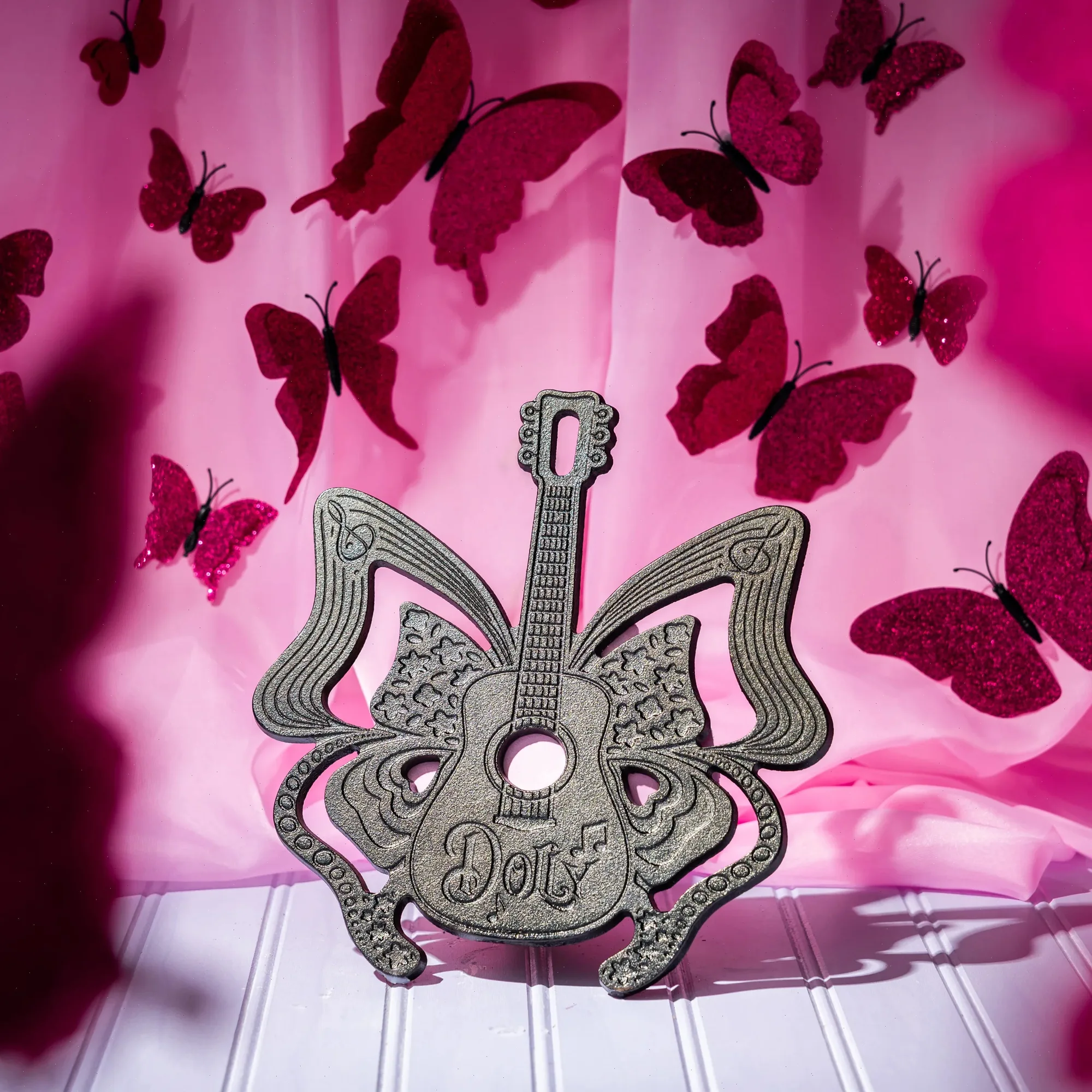 8 Inch Love is Like a Butterfly Dolly Parton Trivet