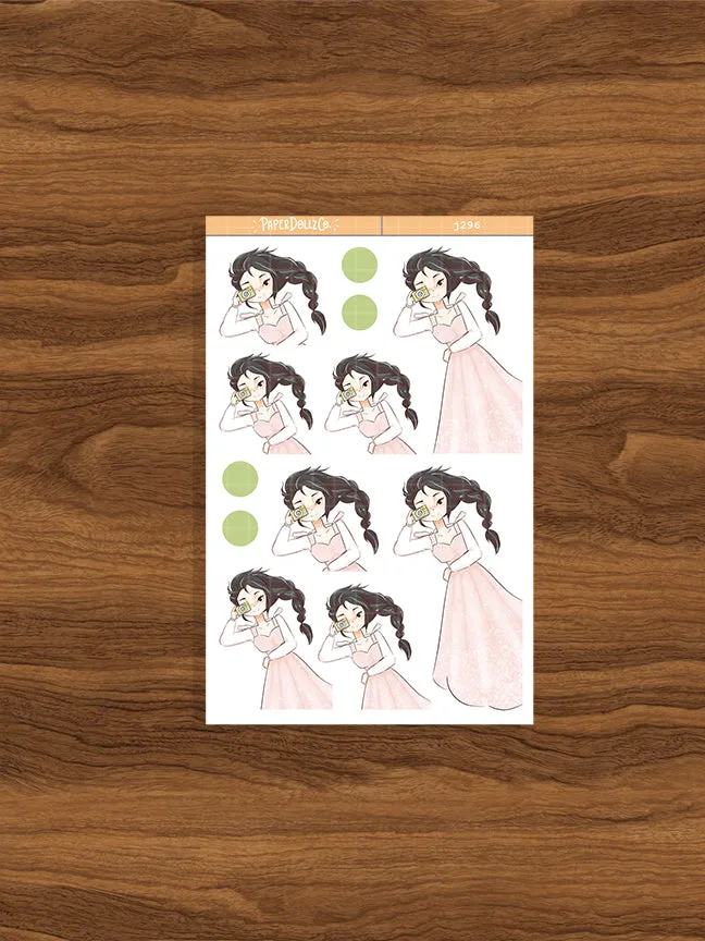 Blush PaperDollzCo Planner Stickers | J296
