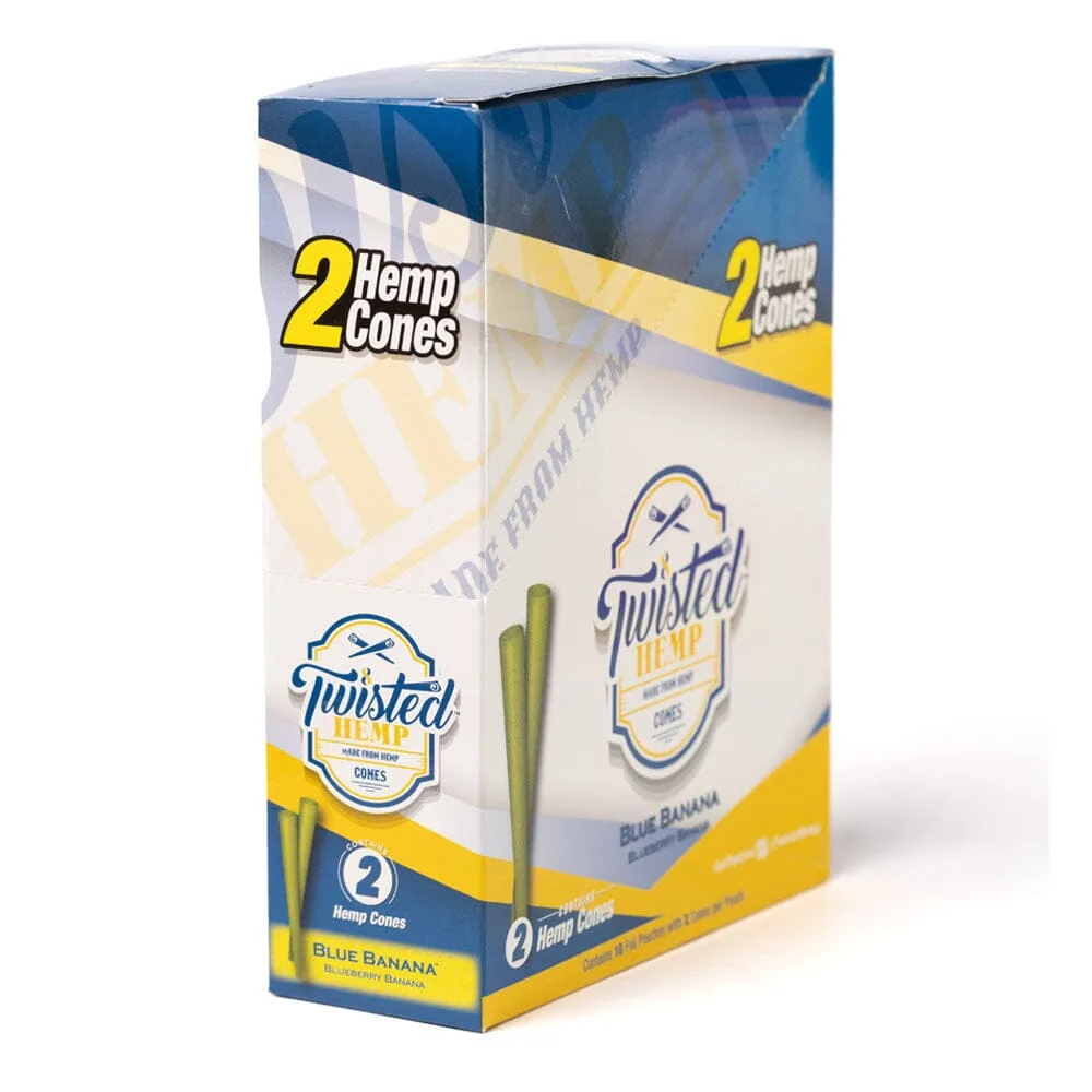 Twisted Hemp Blue Banana Cones