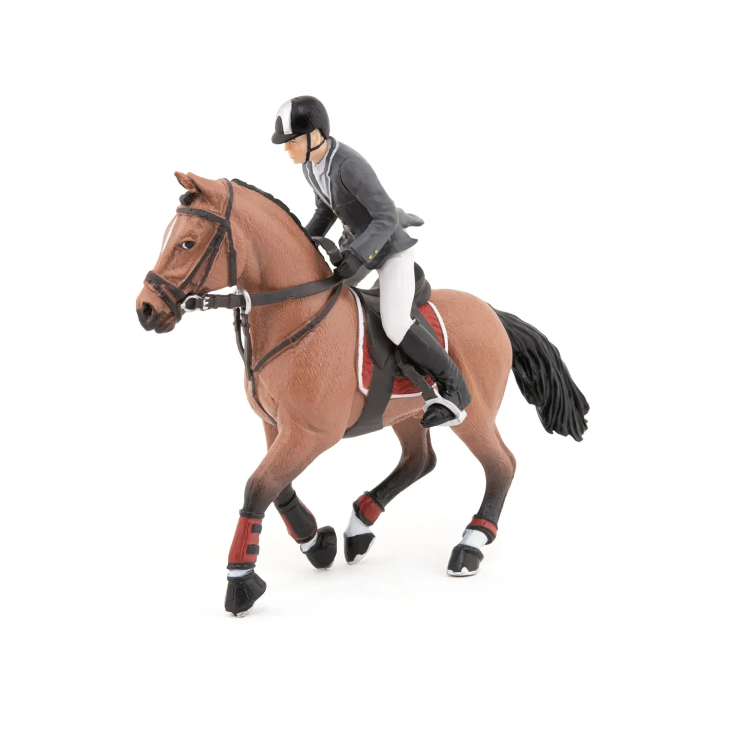 Figurina Cavallo da concorso con cavaliere