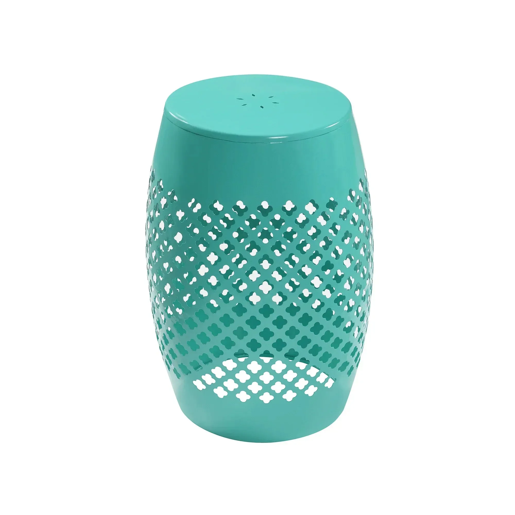 Green Iron Drum Side Table Decor Ideas