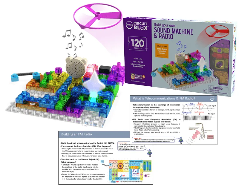 Circuit Blox™ 120 Project Student Set - E-Blox® Circuit Board Building Blocks Educational Sets