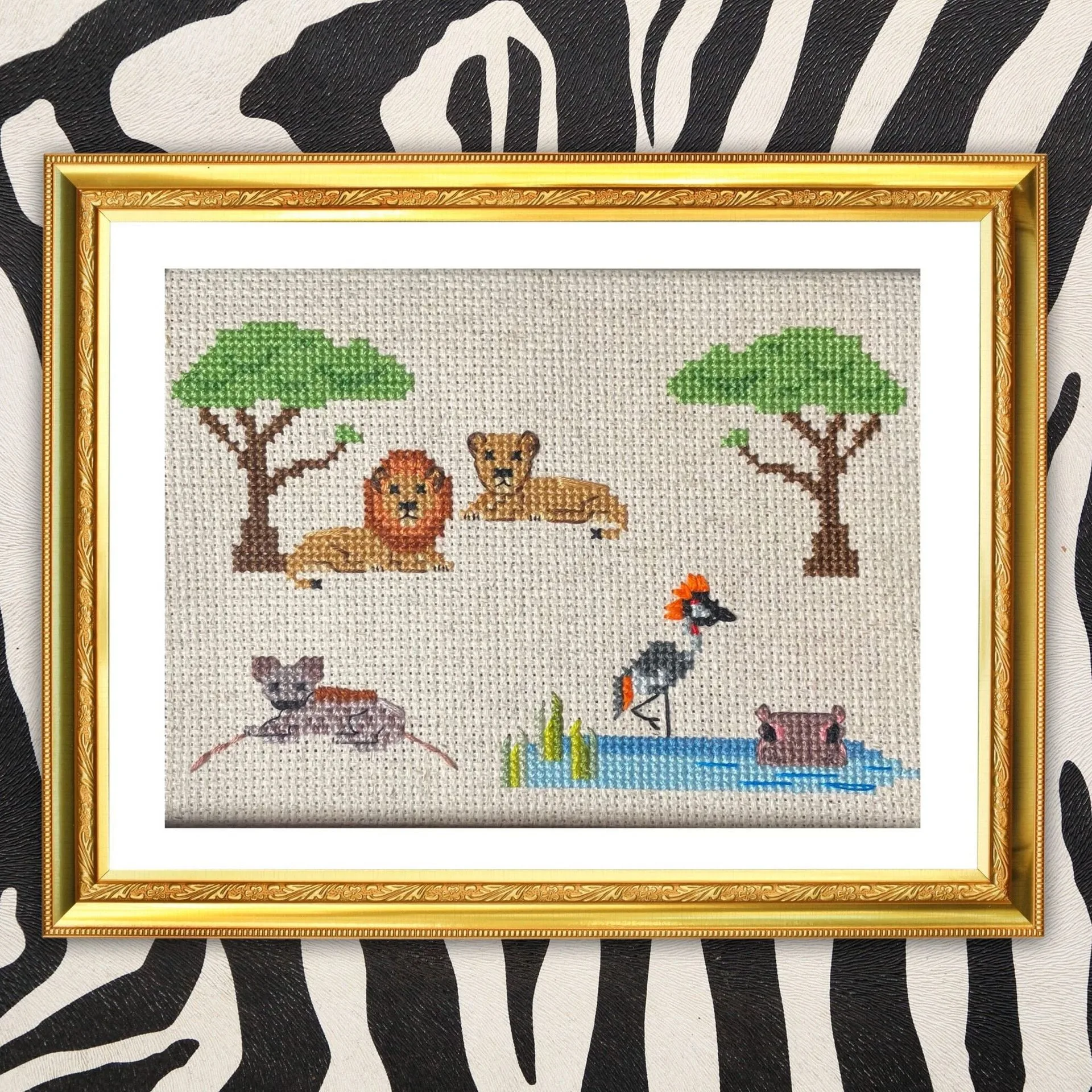 Safari Animals — Cross-Stitch Pattern Set