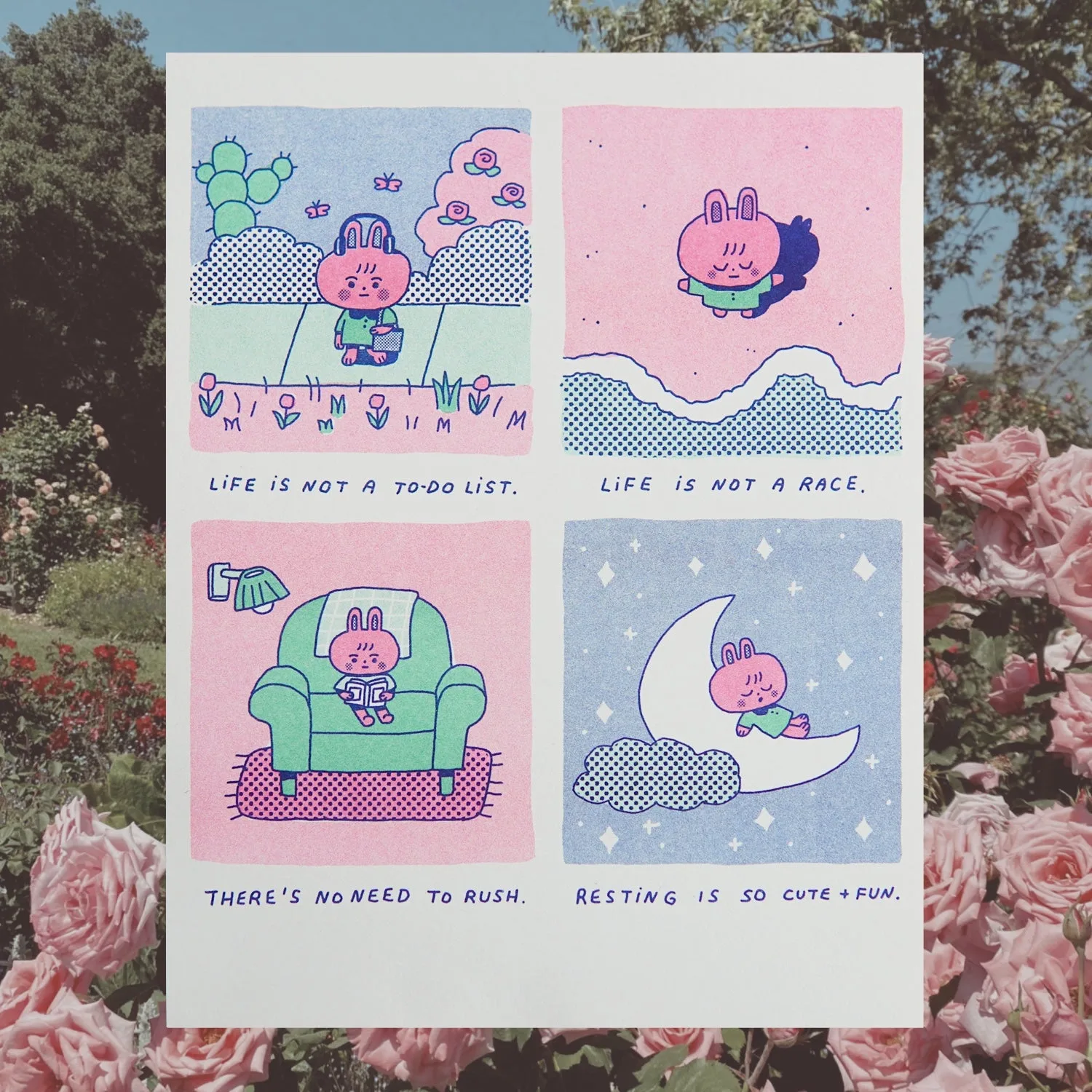 Impression Risograph Bunny Comic