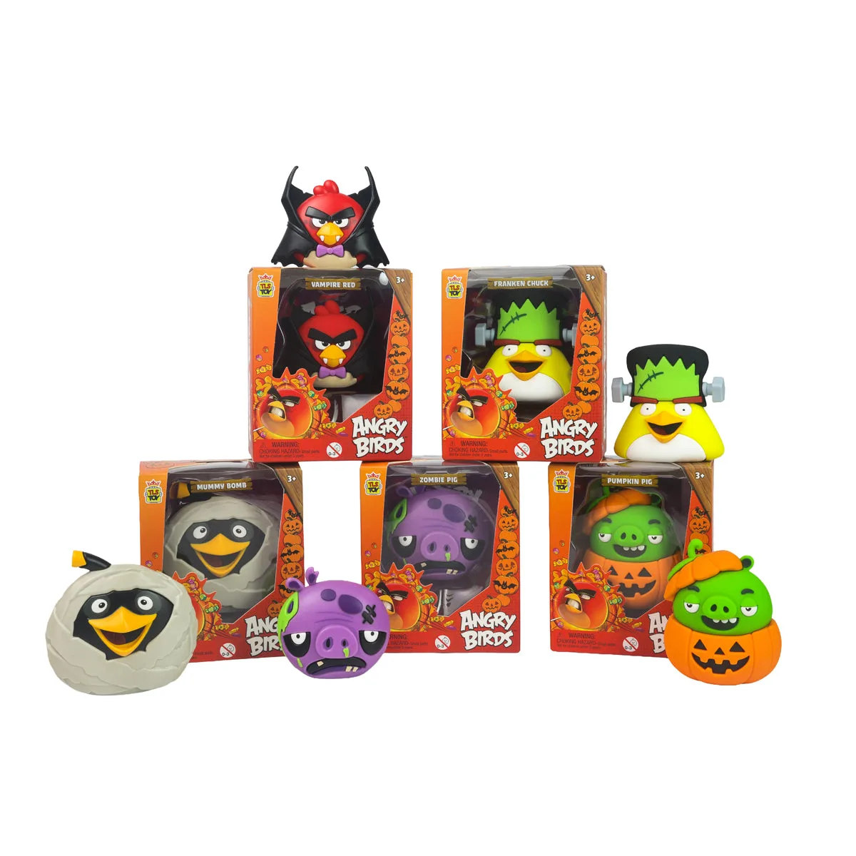 Angry Birds Halloween Série Clássica de Jogos Figuras Colecionáveis Conjunto Surpresa de 16 Peças