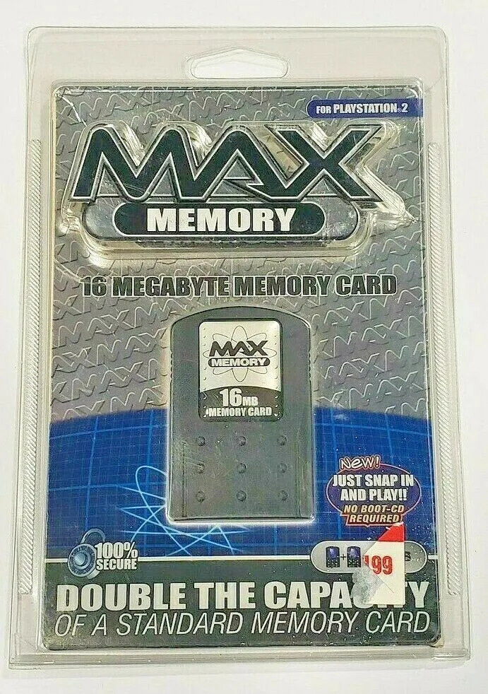 [중고/리퍼비시] Datel Max Memory PS2 16MB 블랙 메모리 카드 - 부팅 CD 불필요