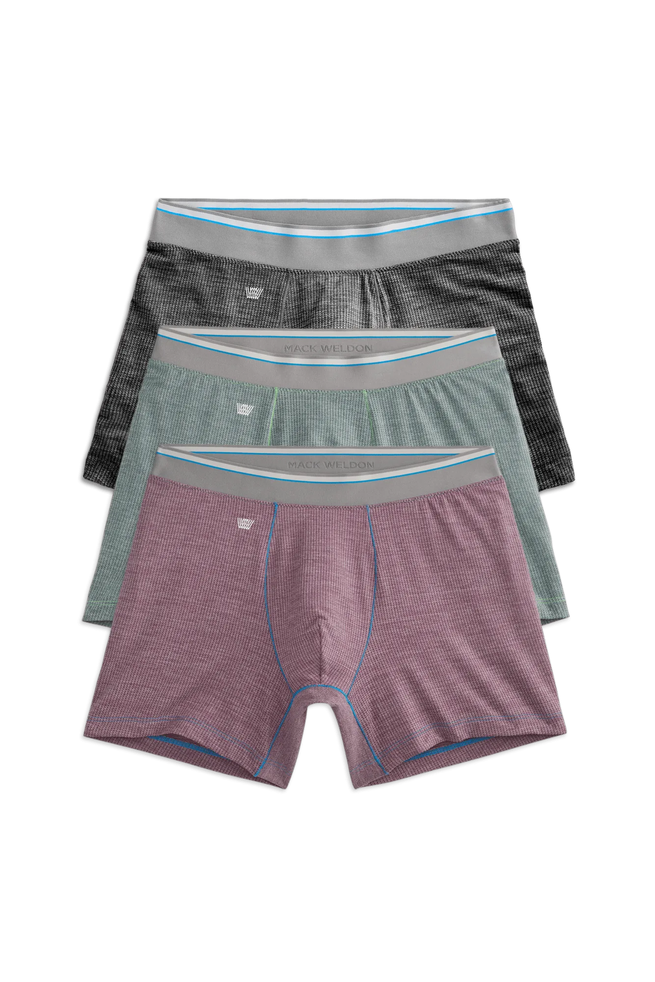 3-Pack AIRKNITˣ Boxer Briefs Accent Heathers