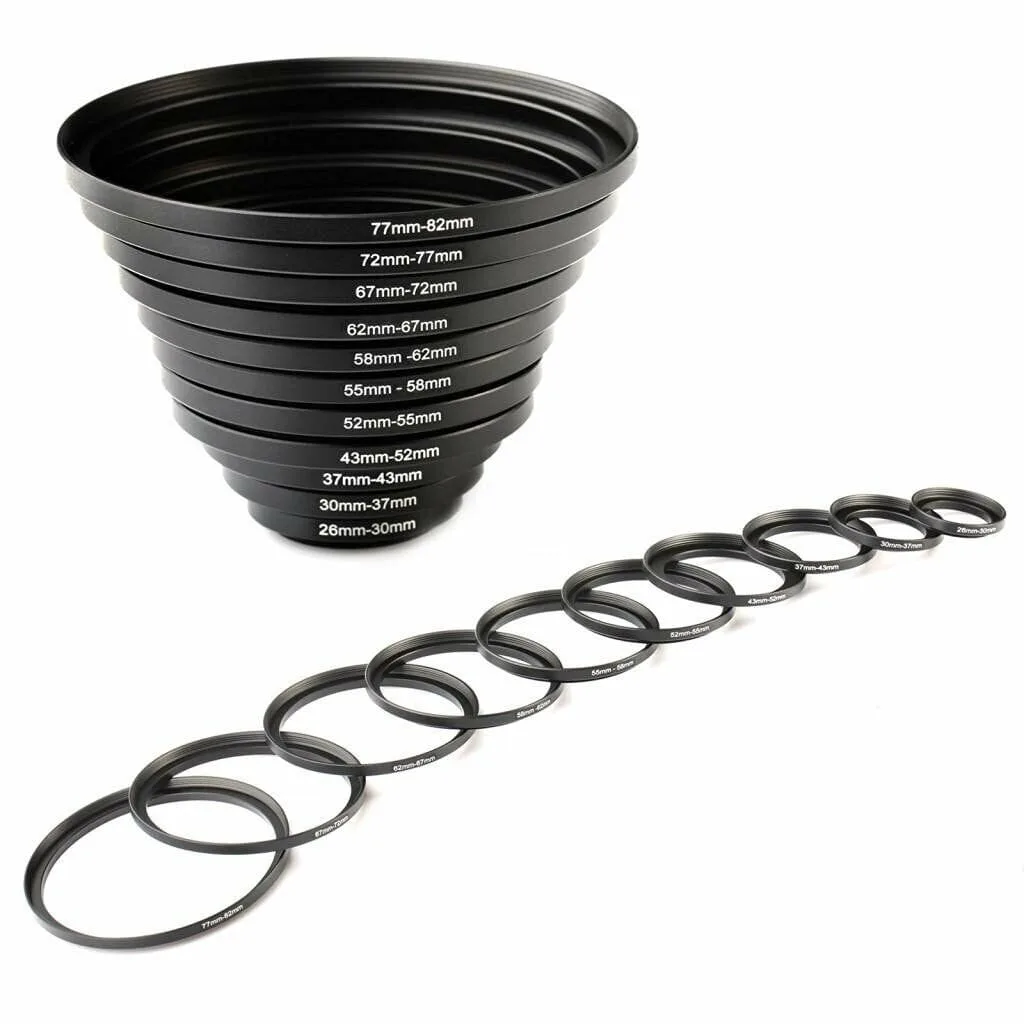 K&F Concept 11pcs Metal Stepping Down Rings Set