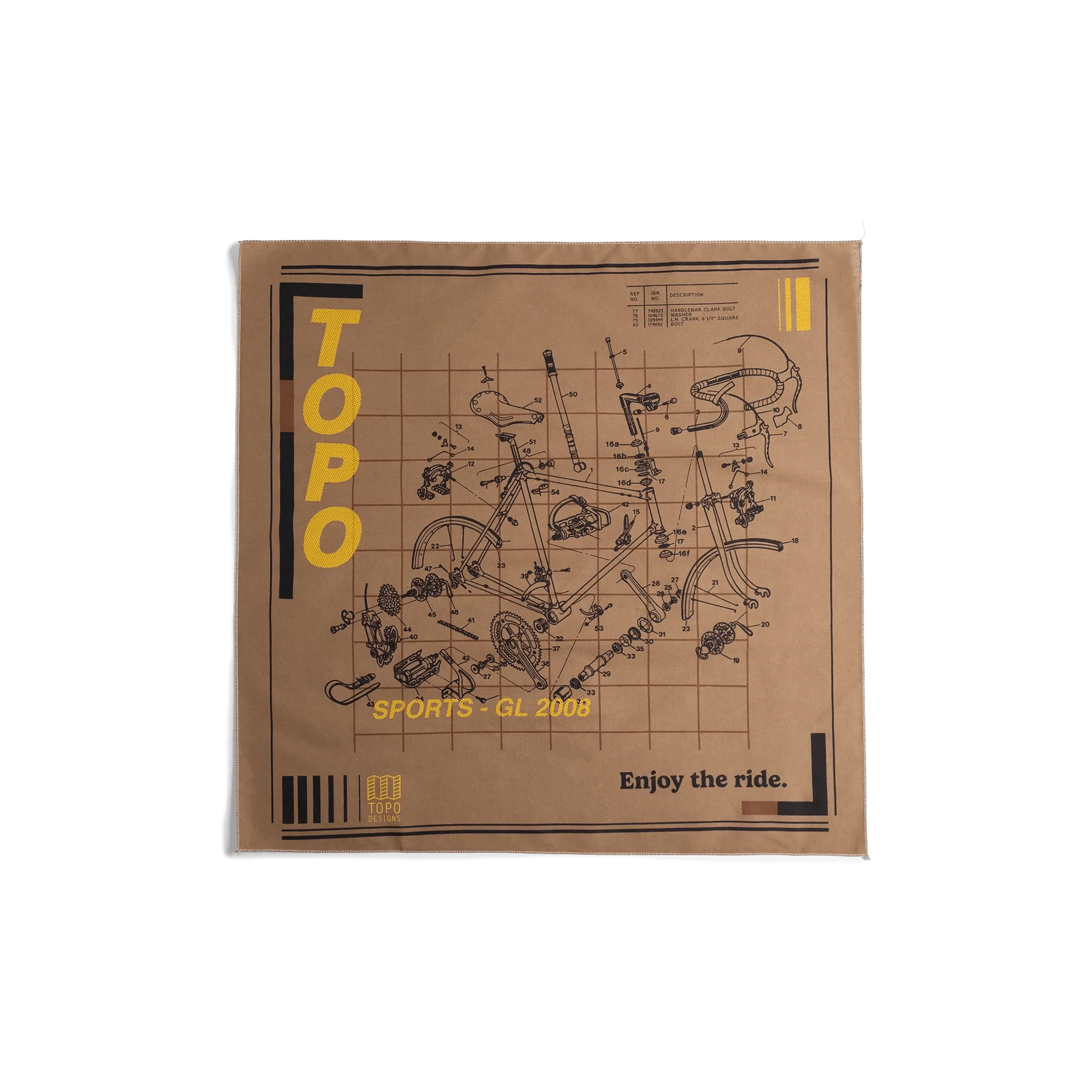 Topo Designs x Pine Printshop Enjoy The Ride Bandana