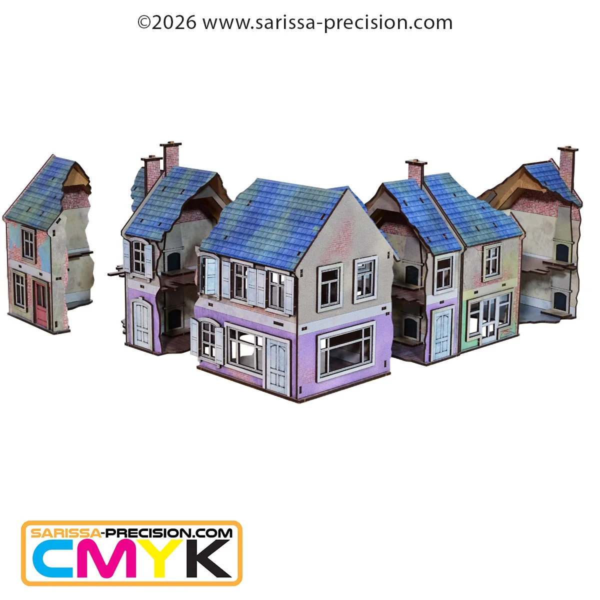 Aufbau des San Lezere High Street Szenen-Sets für Tabletop