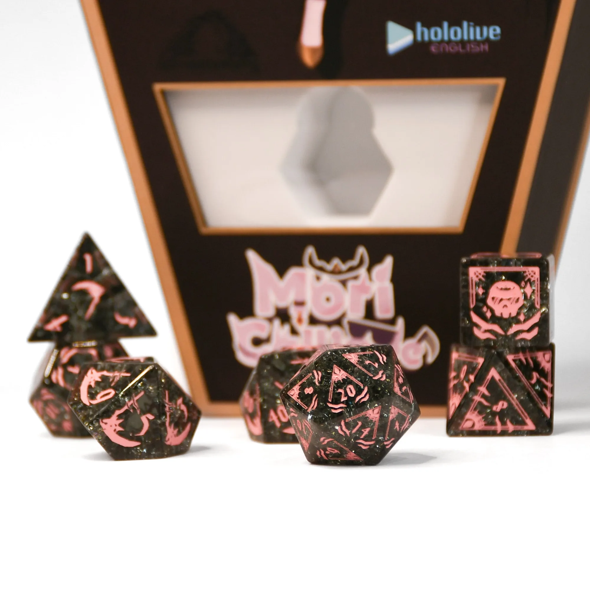 Mori Calliope Black Shattered Glass Dice Set | hololive English x MMG Exclusive