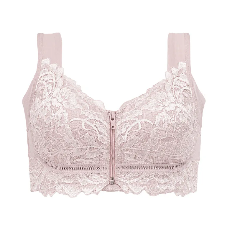 Slimming Zip Front Wireless Bra 25